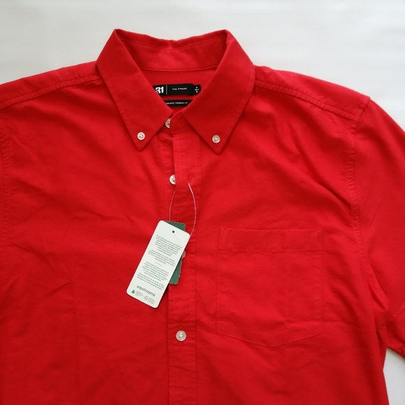 Red Oxford Shirt Small NWT - Picture 2 of 8